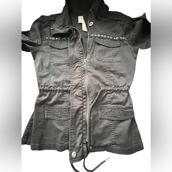 AMERICAN Rag Moto Light Weight Jacket Womens Cinch Tie Waist• Used • Size: Small - Picture 6 of 8